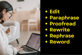 humanised, edit, paraphrase and proofread of your ai content