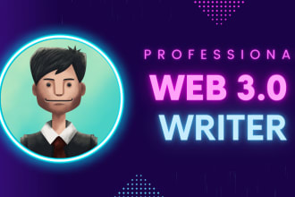 write blog articles on crypto tokens, web 3, nfts, dao, and cryptocurrency