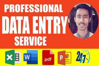 do data entry, copy paste, web research, excel data entry, pdf to excel