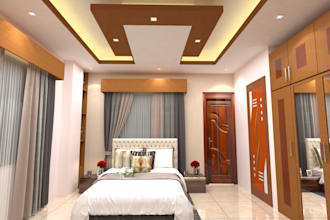 design a realistic 3d interior design render with vray