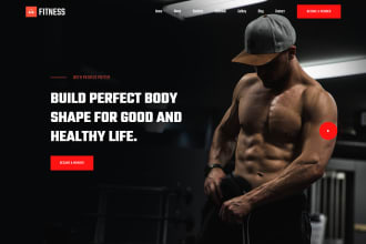 design attractive gym, fitness, sports, workout website