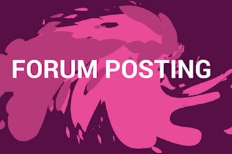 do high traffic general forum posting backlinks