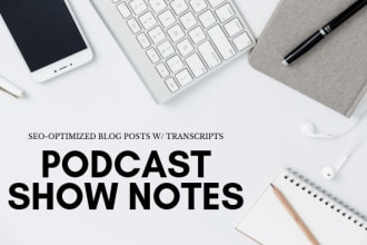 write your podcast show notes in 24 hours