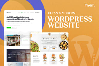 create wordpress website and landing pages