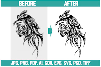 redraw logo and vector tracing