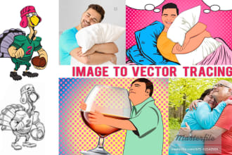 convert logo or image into vector illustration with pen tool
