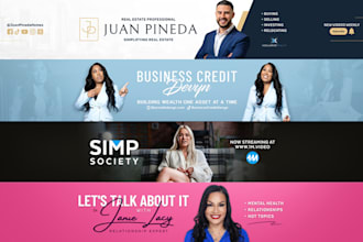 design an outstanding  youtube banner