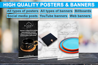 design a creative poster or a banner for you