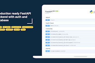 build a fastapi backend with auth and database