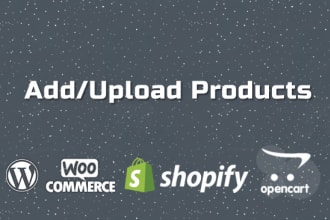 upload products to your woocommerce,shopify,opencart website