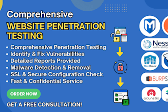perform a penetration test on your website and provide a detailed report