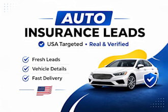 provide exclusive auto insurance leads with vehicle data USA