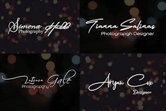create modern signature logo