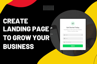 design website landing page and html react portfolio website