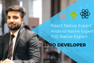 develop custom mobile apps on react native for IOS and android