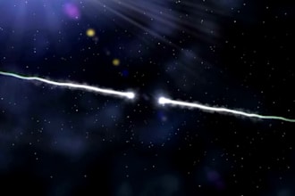 collide two stars in the galaxy and reveal your logo/text in the BIGBANG