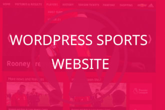 build an attractive sports website for your club