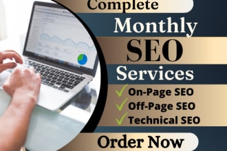 do complete monthly seo service for no 1 google page