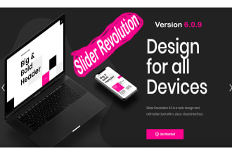 design eye catchy revolution slider or layer slider in 2 hrs