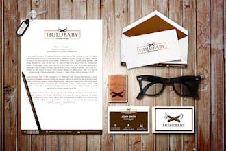 design brand kit, corporate identity and stationery items