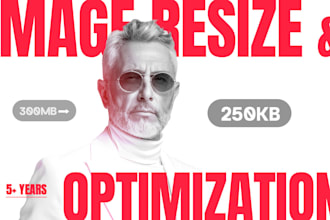 optimize images size for web or compress resize rename image pictures