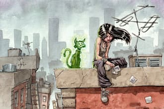 draw a traditional or digital illustration