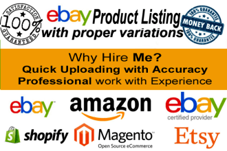 do ebay product listing store listing with SEO optimization meta description