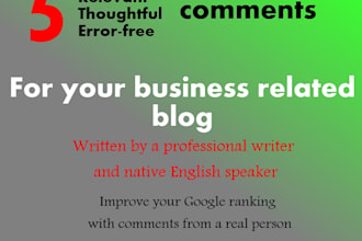 post 5 awesome comments on your business blog