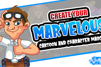 draw custom mascot character logo in cartoon style