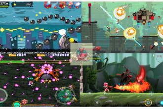 create 2d shooting platformer game with unity engine