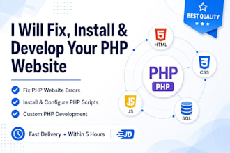 fix, install, develope your php website