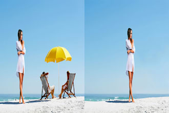 do  remove unwanted object or people, text, logo  from image
