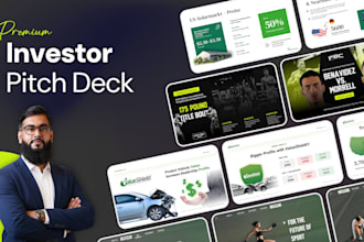 create business pitch deck presentation design
