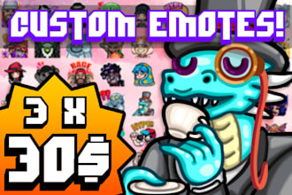 design unique twitch or discord emotes for you