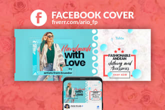 design facebook cover, youtube banner, and all social media