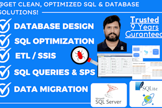 fix and do etl ssis sql databases related projects