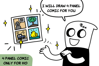 draw comic or cartoon illustration for you