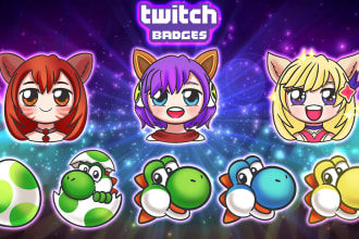 create twitch, discord subscriber badges for your channel