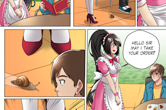 draw comic illustration, manga, or webtoon, as you wish