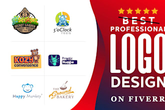 produce 2 stunning logo designs in transparent background