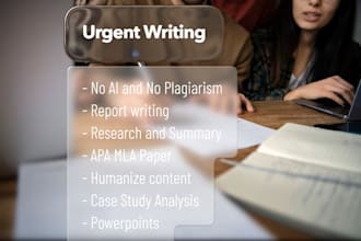 write, proofread, edit, format in apa