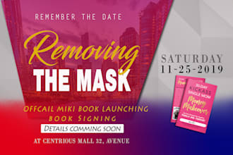 design e book signing and launch flyer