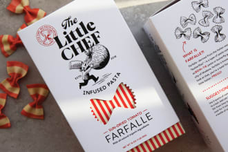 design a hip and modern packaging for a food flavor