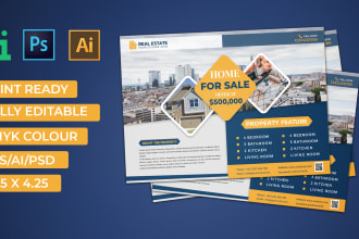 design real estate, corporate, eddm postcard for your business