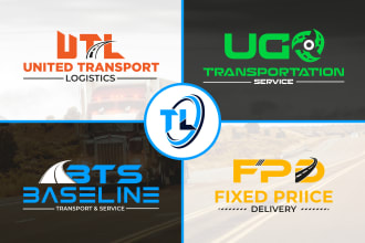 do transport , logistic and trucking logo in short time