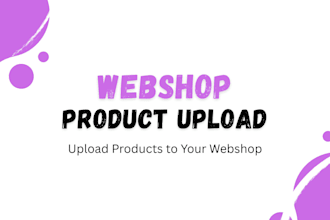 manually upload new products to your webshop