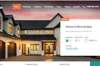 design a property listing website