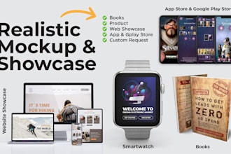 create realistic mockups and showcase in HQ