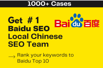 baidu SEO your chinese keywords to baidu first page