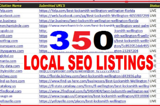 do 350 local SEO citations business listing manually